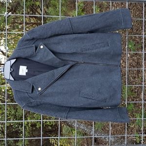 LOFT charcoal moto style jacket sz XL petite